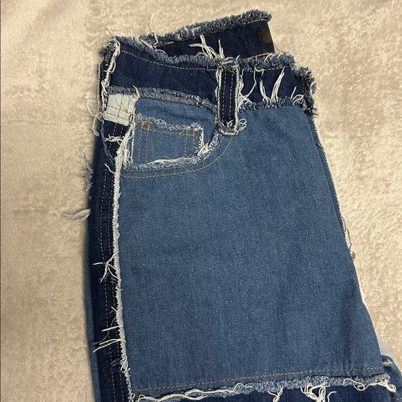 Jade Women's Patchwork Ankle Jeans - Dark and Light Blue - Picture 7 of 7